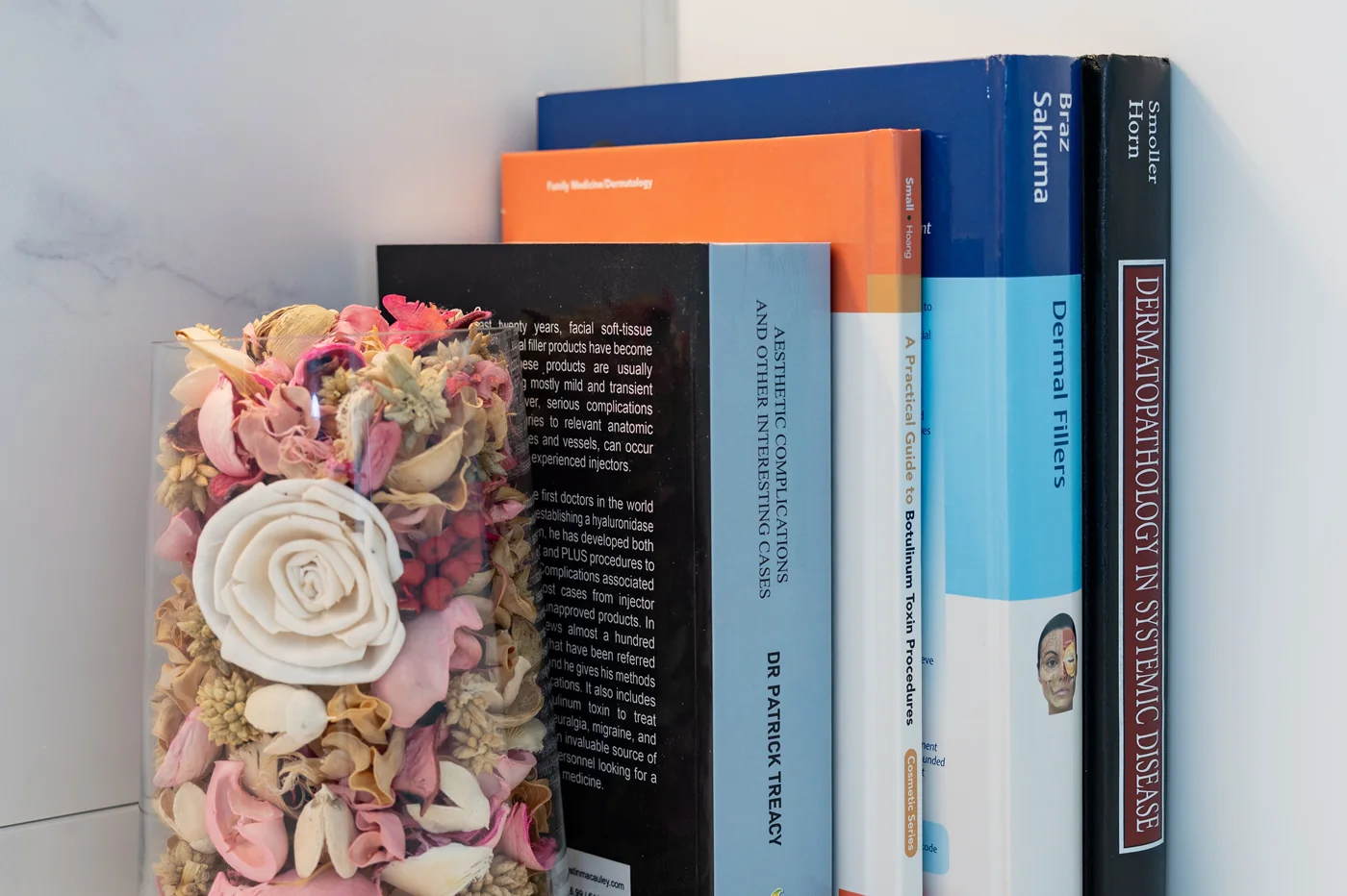 Dermatology reference books in the clinic