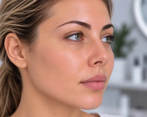 Facial skin comparison photograph